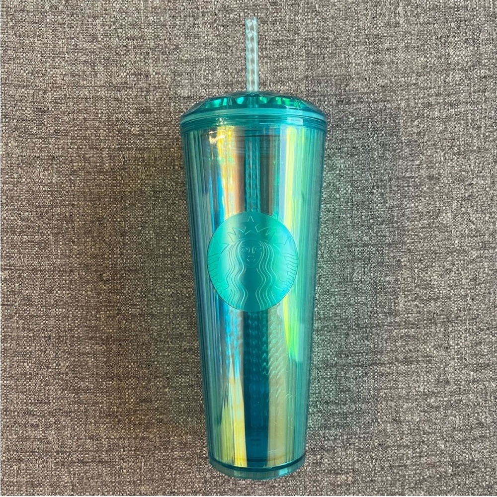 STARBUCKS 2021 Turquoise Kaleidoscope Tumbler